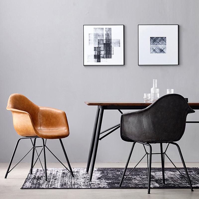 A Set of 2 Bobby Dining Chairs, Distressed Leather - Joe’s Haven