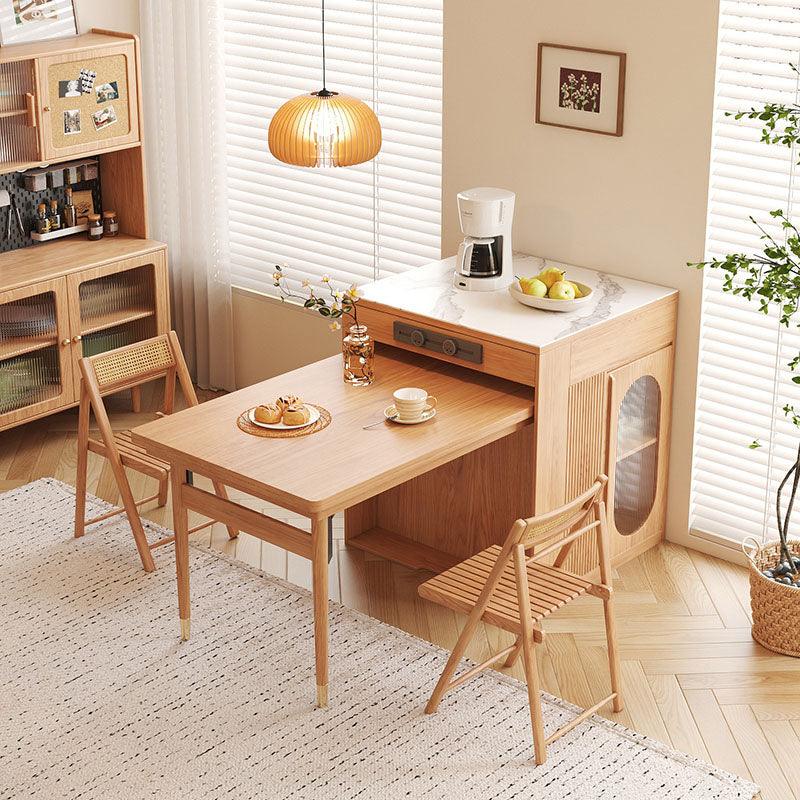Kacey Extendable Dining Table Set, Storage, Solid Wood - Joe’s Haven
