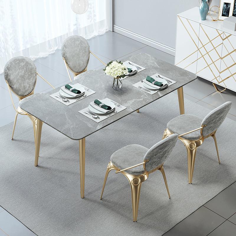 Attleboro Dining Table, Sintered Stone & Gold - Joe’s Haven