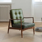Hans CH32 Green Armchair, Solid Wood - Joe’s Haven