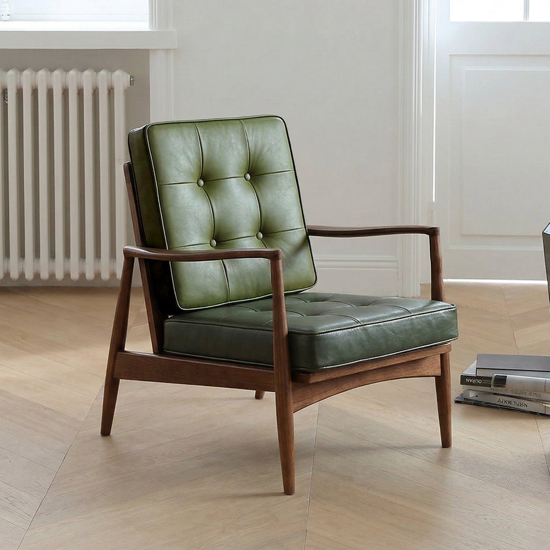 Hans CH32 Green Armchair, Solid Wood - Joe’s Haven