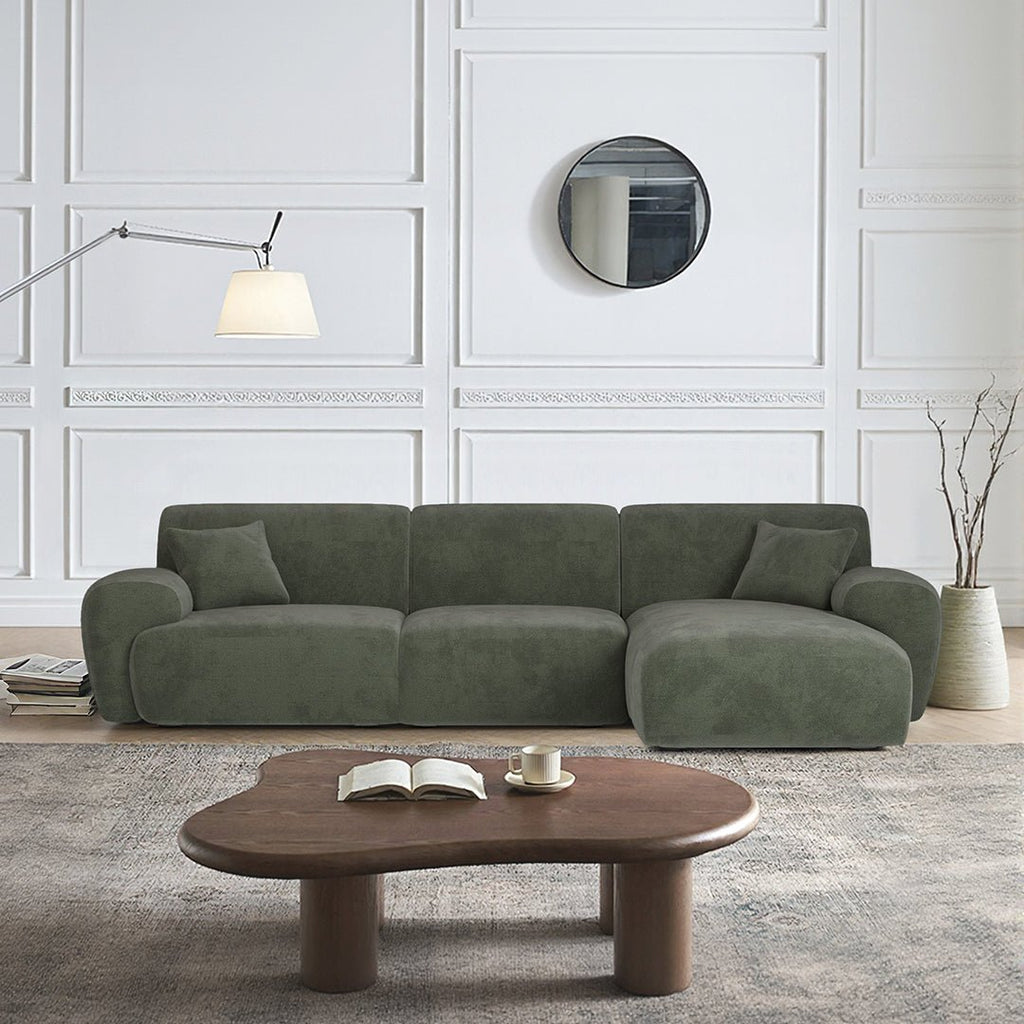 Khatri Three Seater Corner Sofa, Chenille - Joe’s Haven