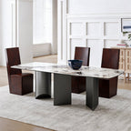 Nala Dining Table With Black Legs, Sintered Stone - Joe’s Haven
