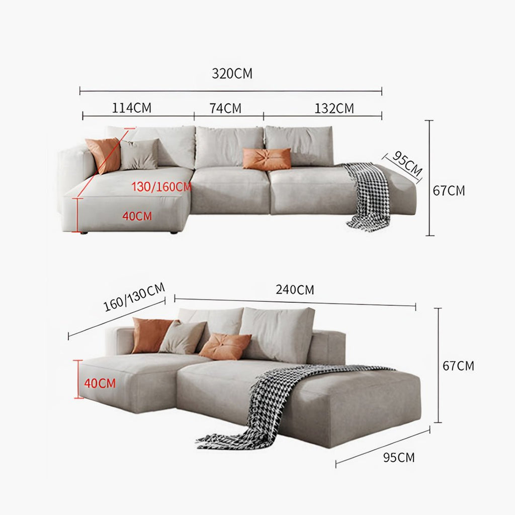 Samona Three Seater, Four Seater Corner Sofa, Leathaire - Joe’s Haven