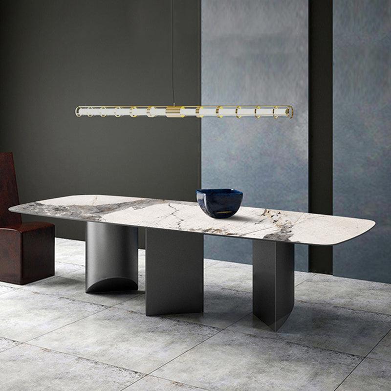 Nala Dining Table With Black Legs, Sintered Stone - Joe’s Haven