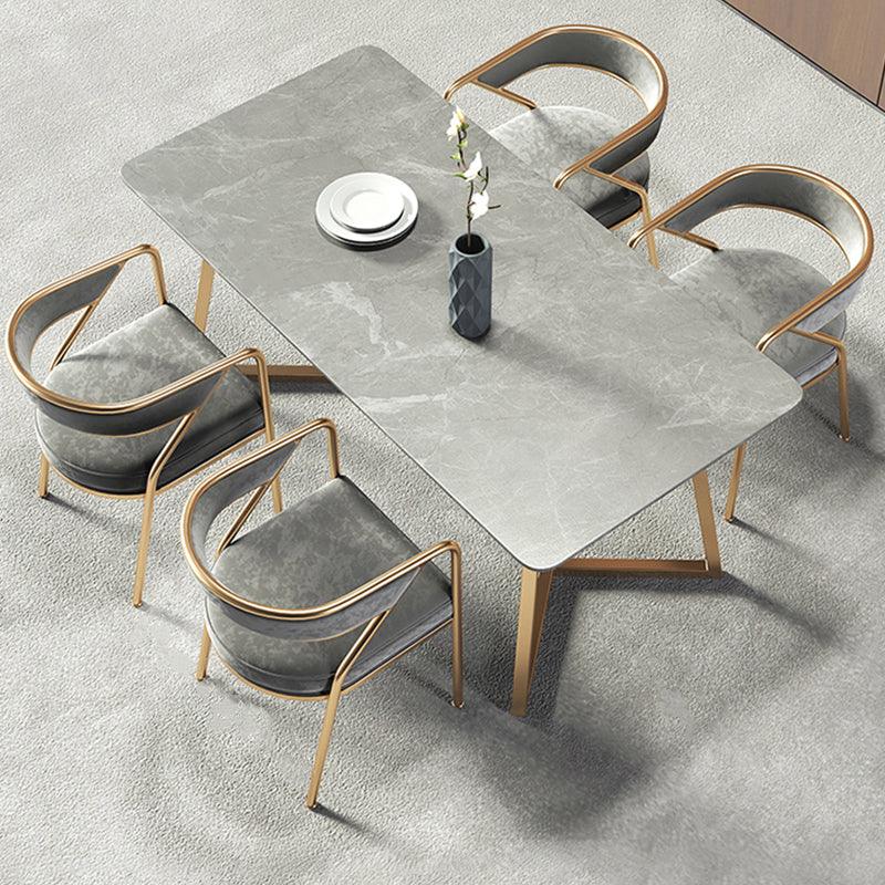 Attleboro Dining Table, Sintered Stone & Gold - Joe’s Haven