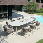 Vallee Rattan Outdoor Dining Table Set, Table With Six Dining Chairs - Joe’s Haven