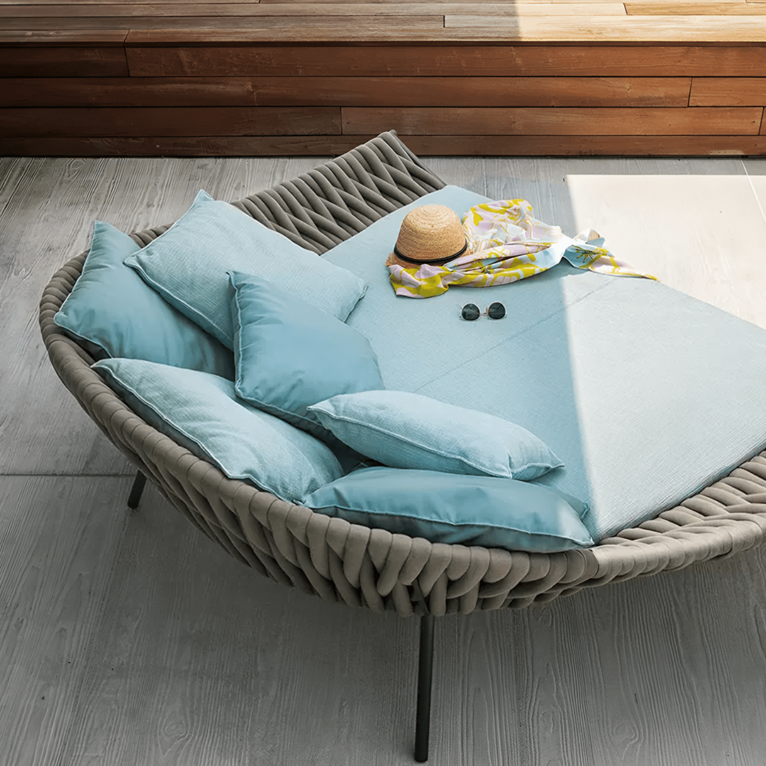 Neptune Outdoor Garden Sofa, Textilene Rope Woven Outdoor Couch Sofa - Joe’s Haven