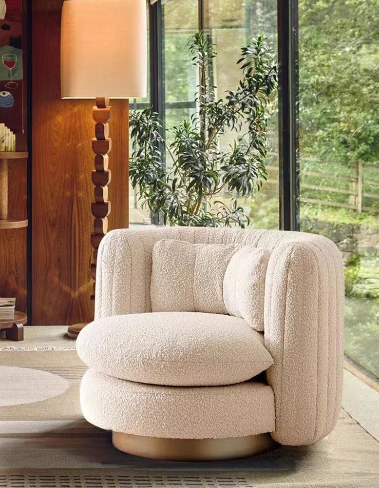 Nova Swivel Armchair, Boucle - Joe’s Haven