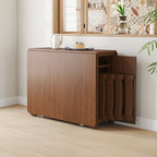 Salgado Folding Dining Table With Storage, Solid Wood - Joe’s Haven