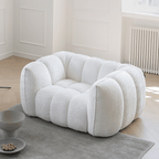 Oxley Pumpkin Single Seater Sofa, Armchair, White - Joe’s Haven