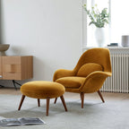 Fredericia Swoon Armchair And Footstool, Velvet - Joe’s Haven