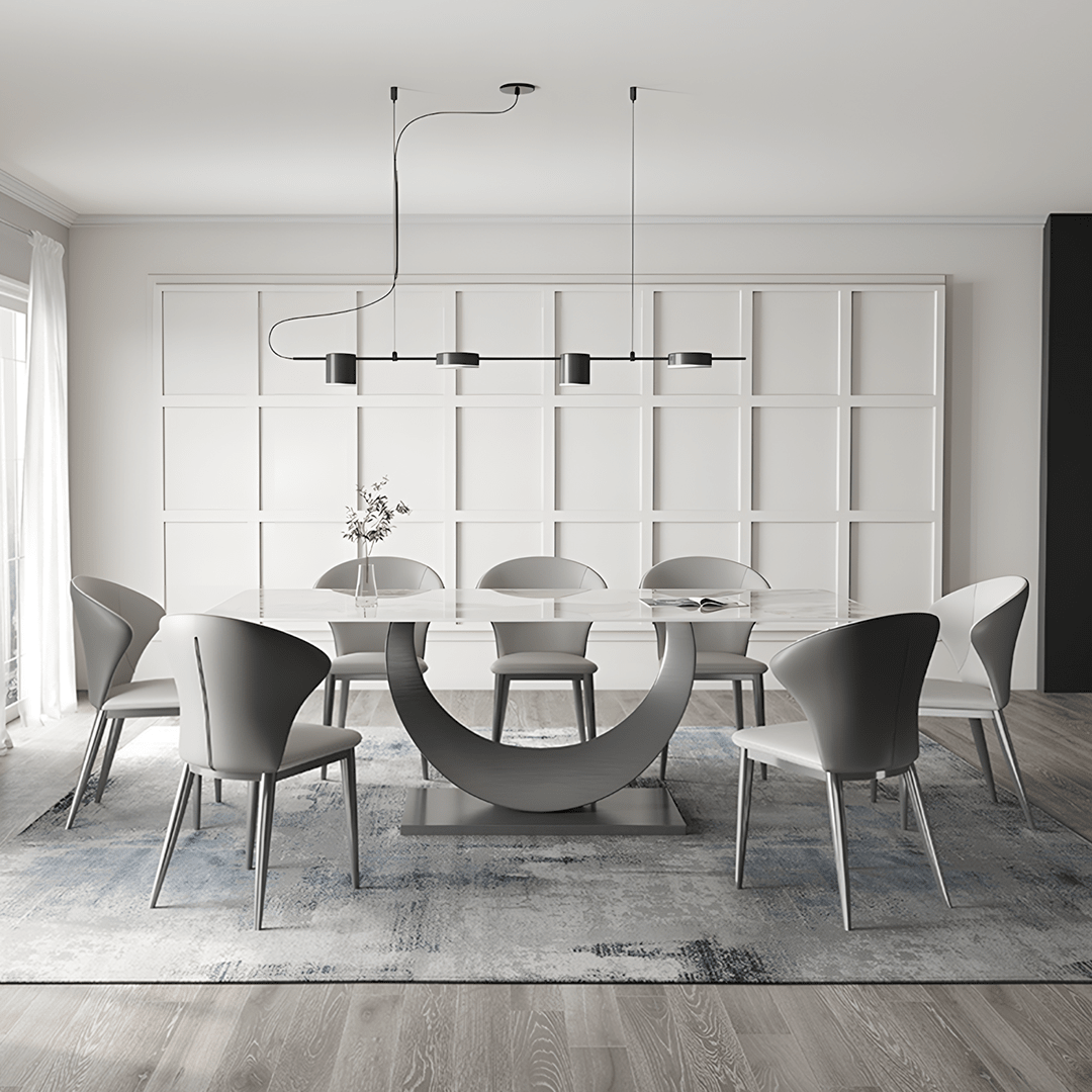 Vera Dining Table & Chairs, Sintered Stone, White - Joe’s Haven