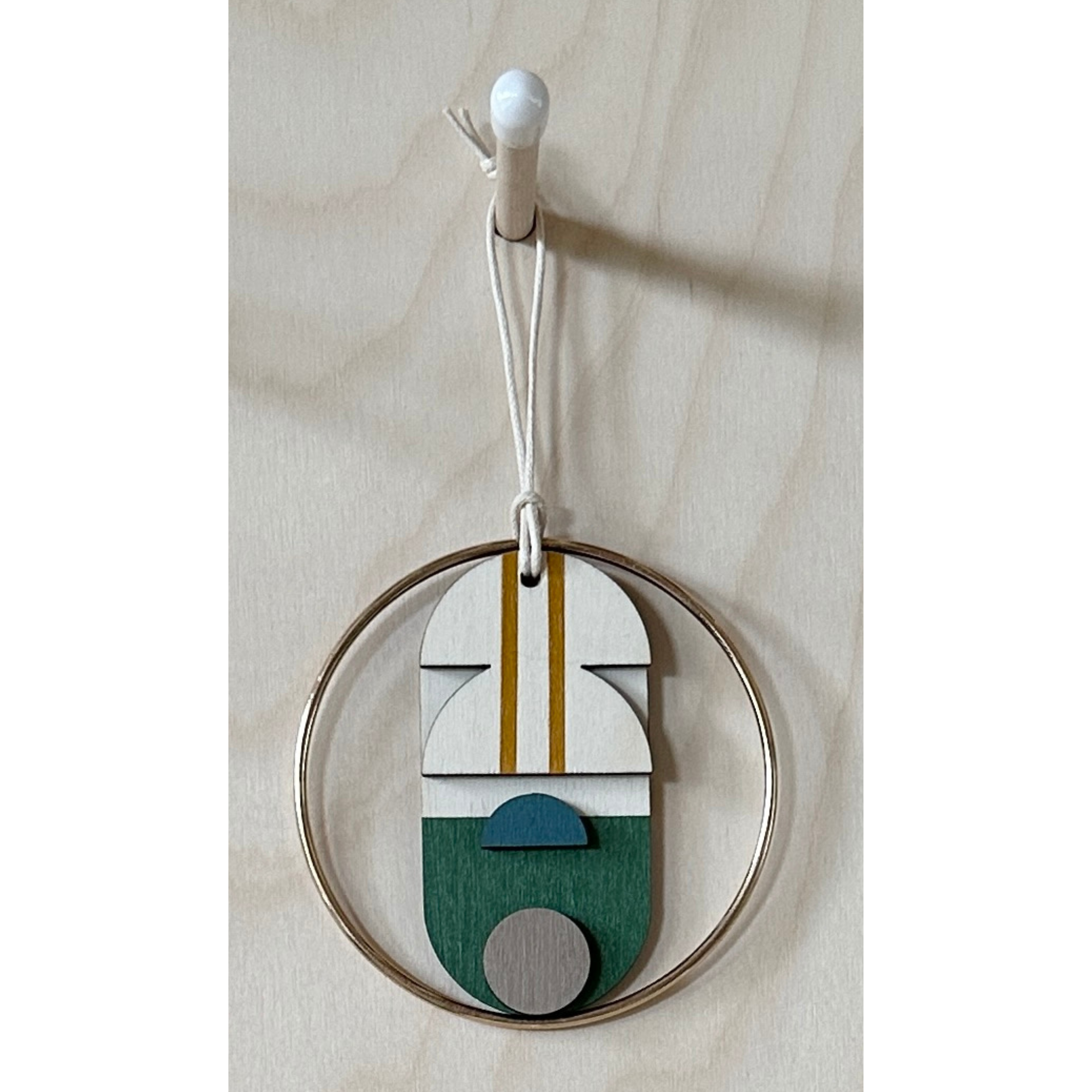 Small Geometric Wall Hanging - Mini Mid-Century Wall Art - Little Wooden Decoration - Contemporary Wall Decor