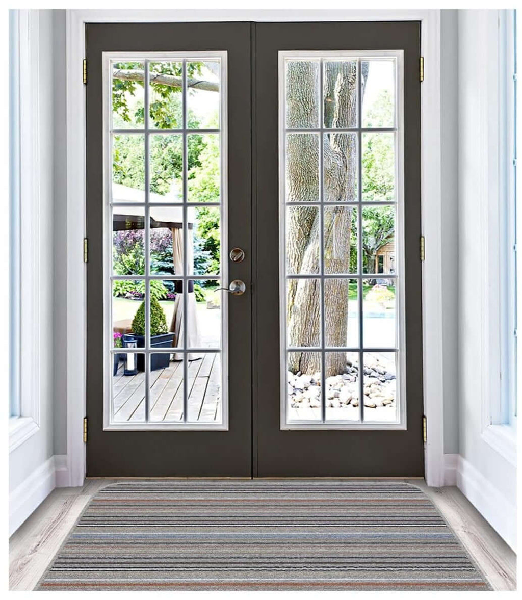 Stockholm Grey/Clay Washable Mat - Joe’s Haven
