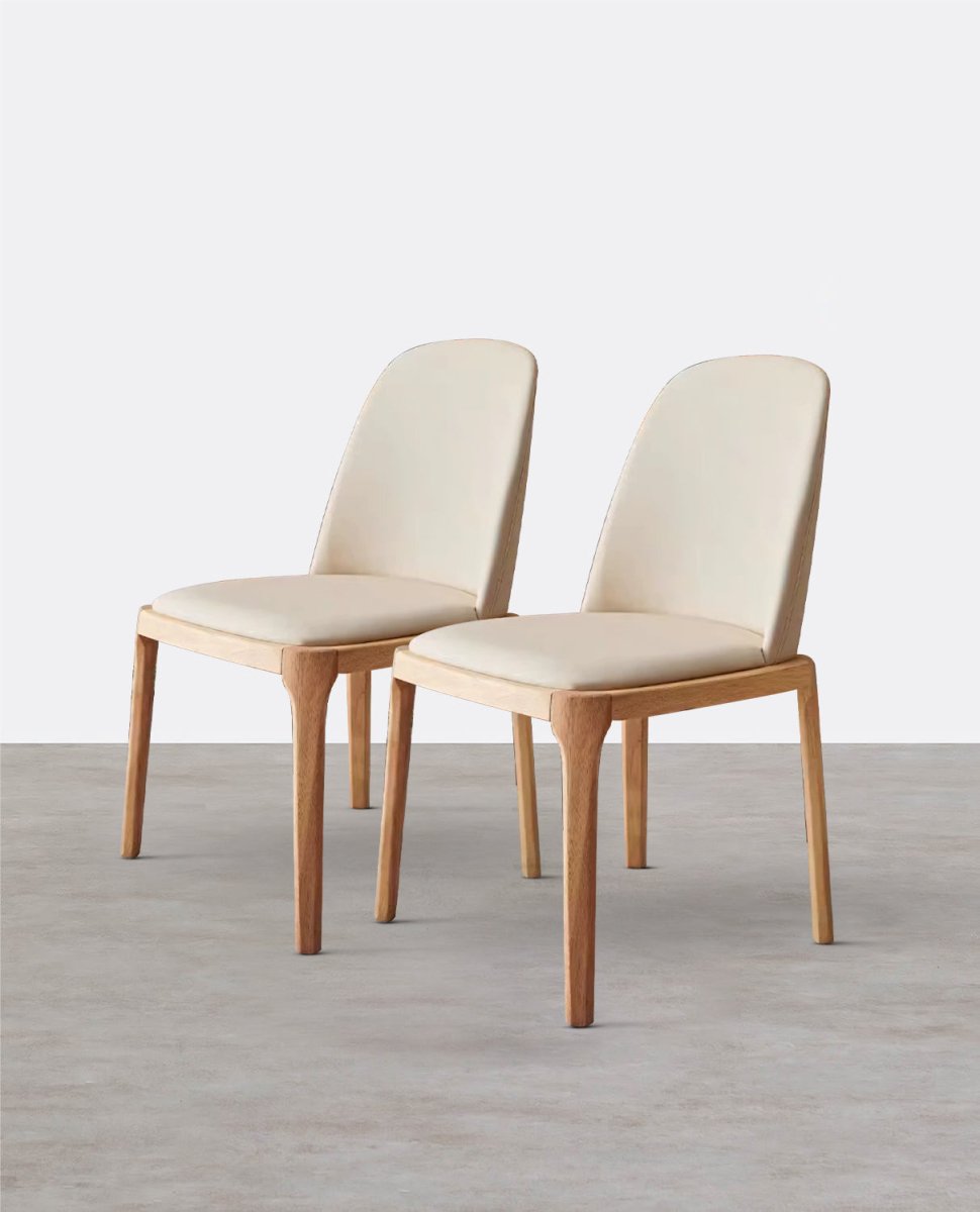 A Set of 2 Sienna Dining Chairs, White - Joe’s Haven