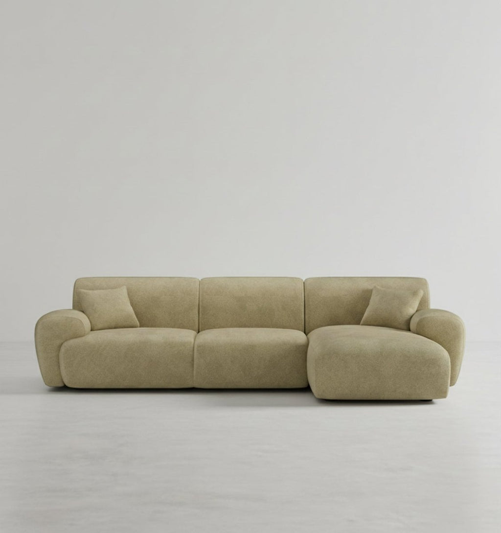 Khatri Three Seater Corner Sofa, Chenille - Joe’s Haven