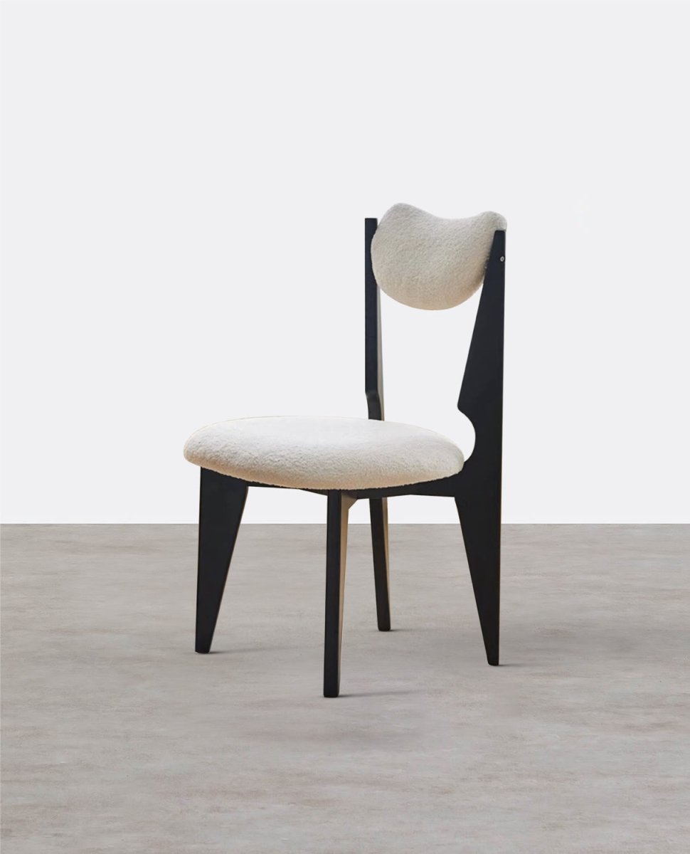 Molan Dining Chair, White Boucle - Joe’s Haven
