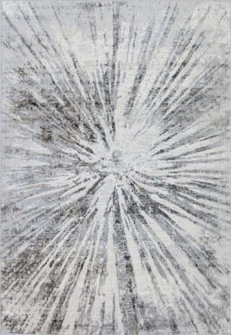 Abstract Burst Grey Rug | D149A - Joe’s Haven