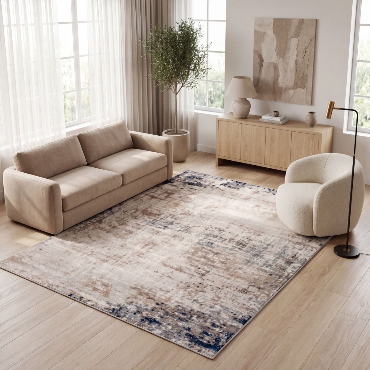 Montana Brown & Navy Rug - Joe’s Haven