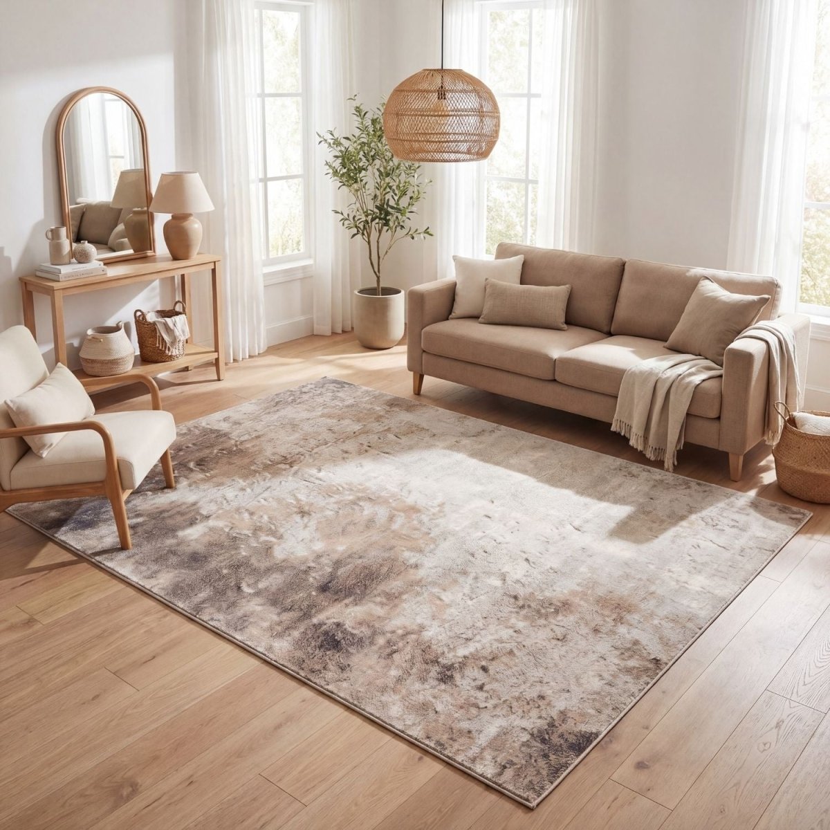 Montana Abstract Brown Rug - Joe’s Haven