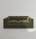 Makhmudov Loveseat Sofa, Two Seater Sofa, Velvet - Joe’s Haven