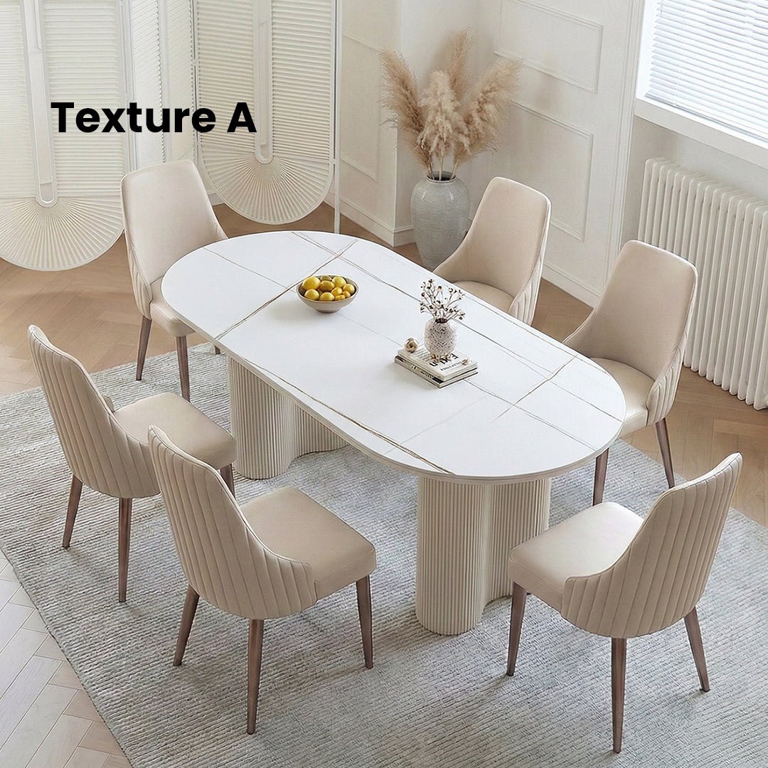 Peru Oval Dining Table, White - Joe’s Haven