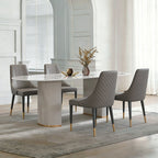 Costanza Dining Table, Sintered Stone, White - Joe’s Haven