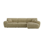 Khatri Three Seater Corner Sofa, Chenille - Joe’s Haven