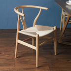 Gupta Dining Chair, Solid Wood & Rattan, Oak - Joe’s Haven