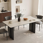 Hasegawa Dining Table, Sintered Stone With Black Legs - Joe’s Haven