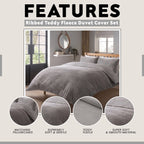 OLIVIA ROCCO Ribbed Fleece Reversible Teddy Duvet Set OEKO-TEX Certified Multiple Sizes - Joe’s Haven