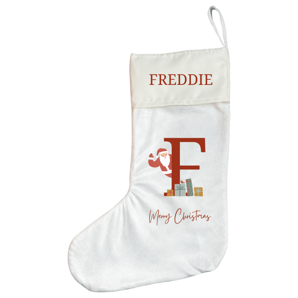Personalised Christmas Stocking - Santa Brings Gifts Design - Joe’s Haven