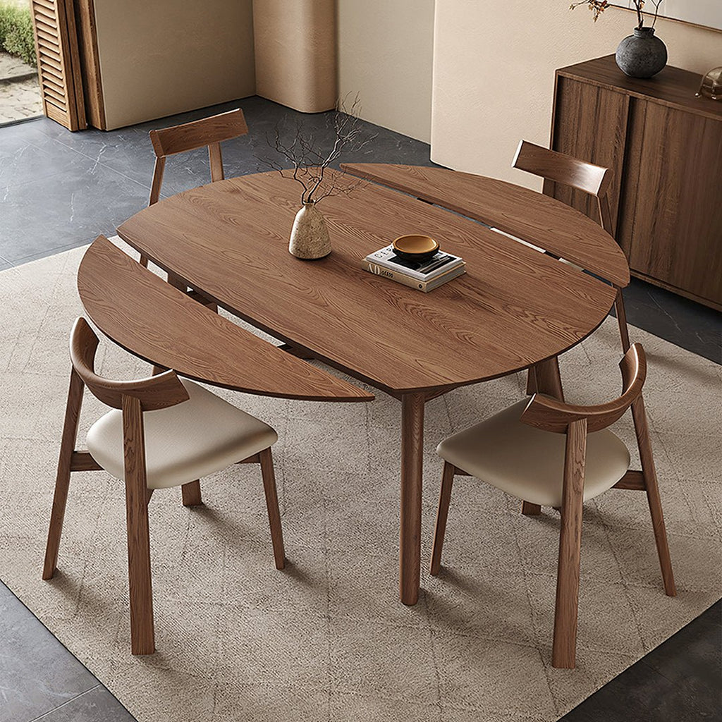 Aitken Round Folding Dining Table, Solid Wood - Joe’s Haven