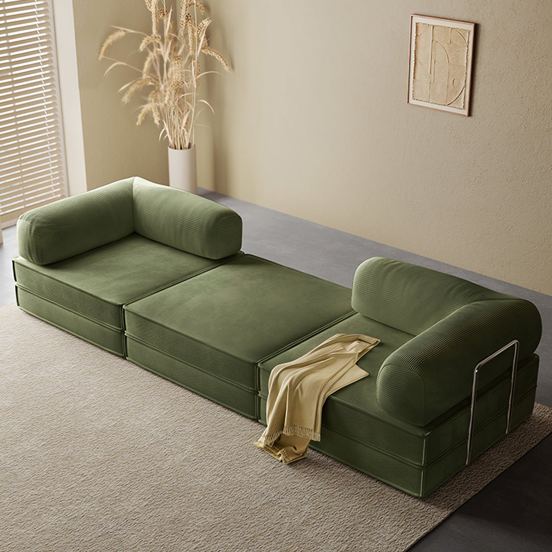 Van Buren Foldable Lazy Sofa Bed, Corduroy - Joe’s Haven
