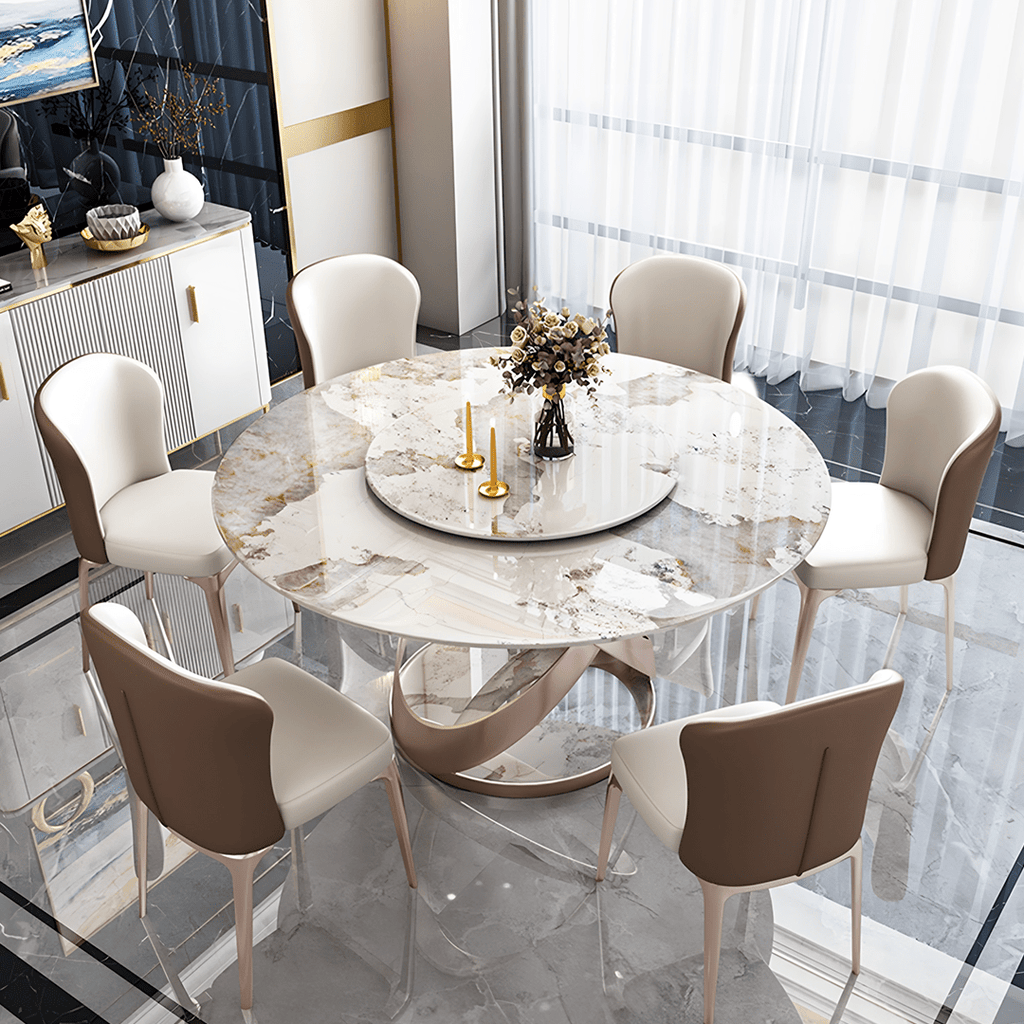 Androme Round Dining Table & Chairs, With Rotatable Tray - Joe’s Haven