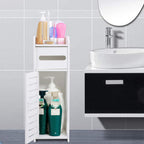 Small Bathroom Cabinet White 3 Tier Freestanding Tissue Box Storage Ejoyous - Joe’s Haven