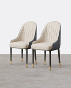 A Set of 2 Scott Dining Chairs, PU Leather - Joe’s Haven