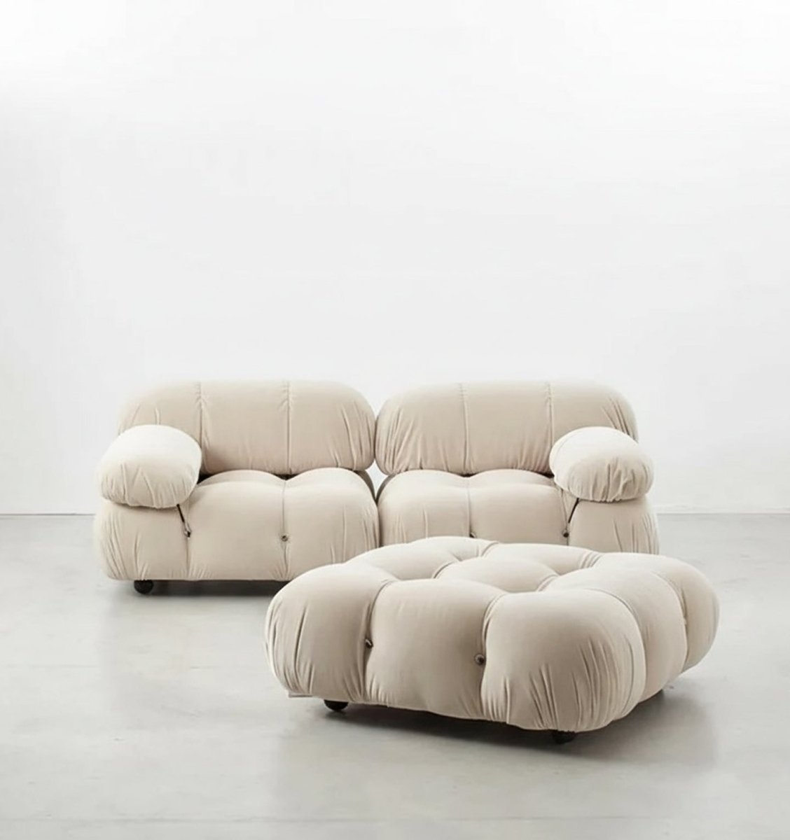 B&B Italia Camaleonda Style Sofa, Three Seater Sofa, Modular Sofa, Velvet - Joe’s Haven