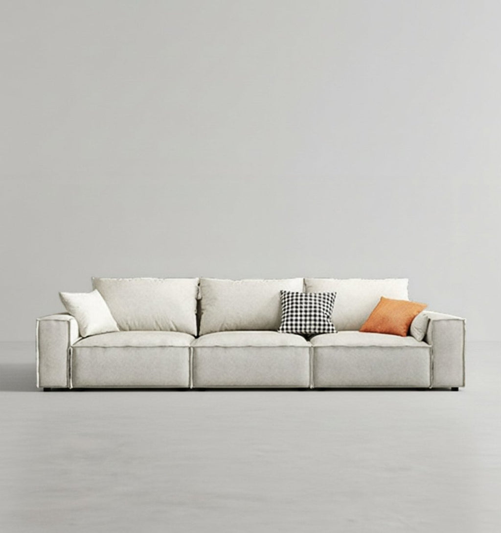 R67 Anselm Three Seater Sofa, Leathaire - Joe’s Haven