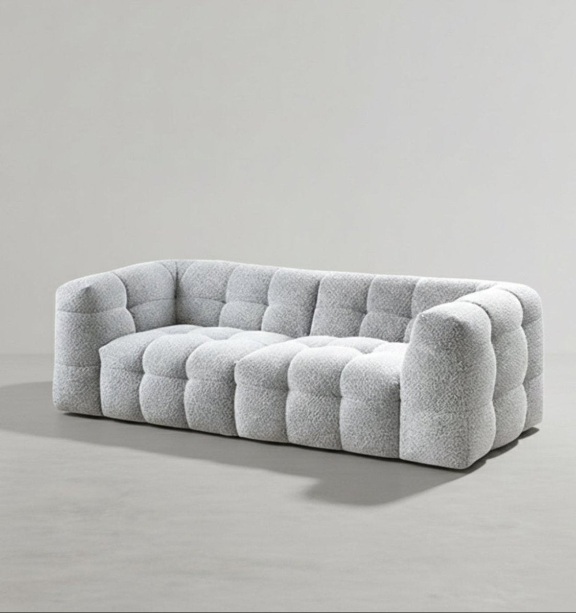 Zobah Two Seater, Three Seater Sofa, Grey Boucle - Joe’s Haven