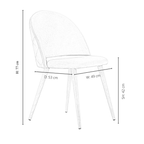 Lucia Halo Dining Set, a Table and Chairs Set of 4, White/Grey - Joe’s Haven