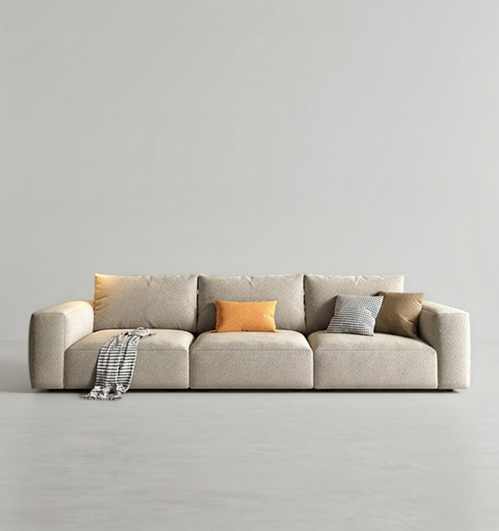 Lionel Three Seater Sofa, Linen - Joe’s Haven