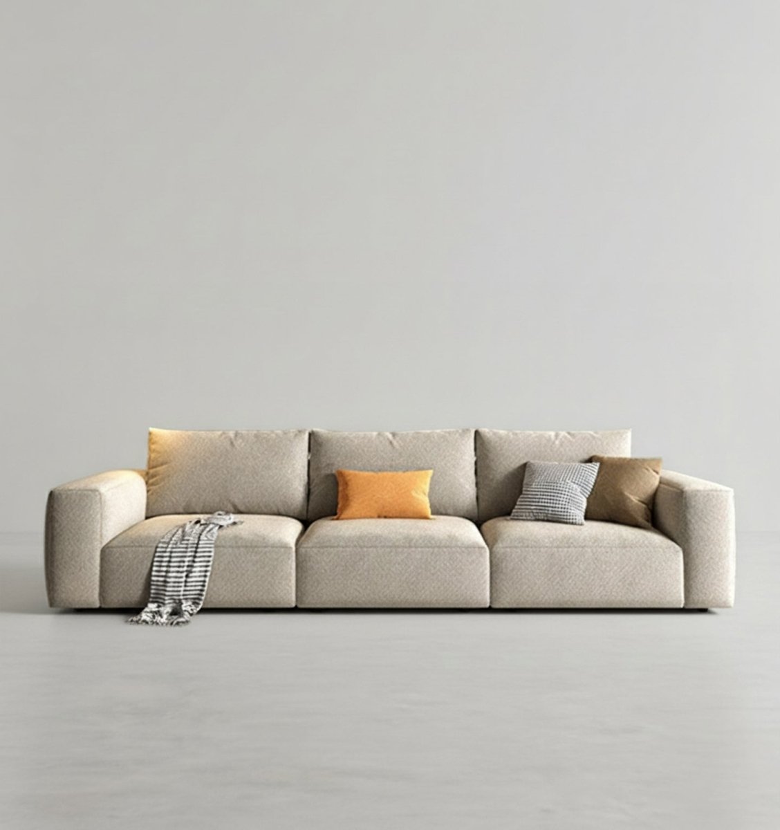 Lionel Three Seater Sofa, Linen - Joe’s Haven