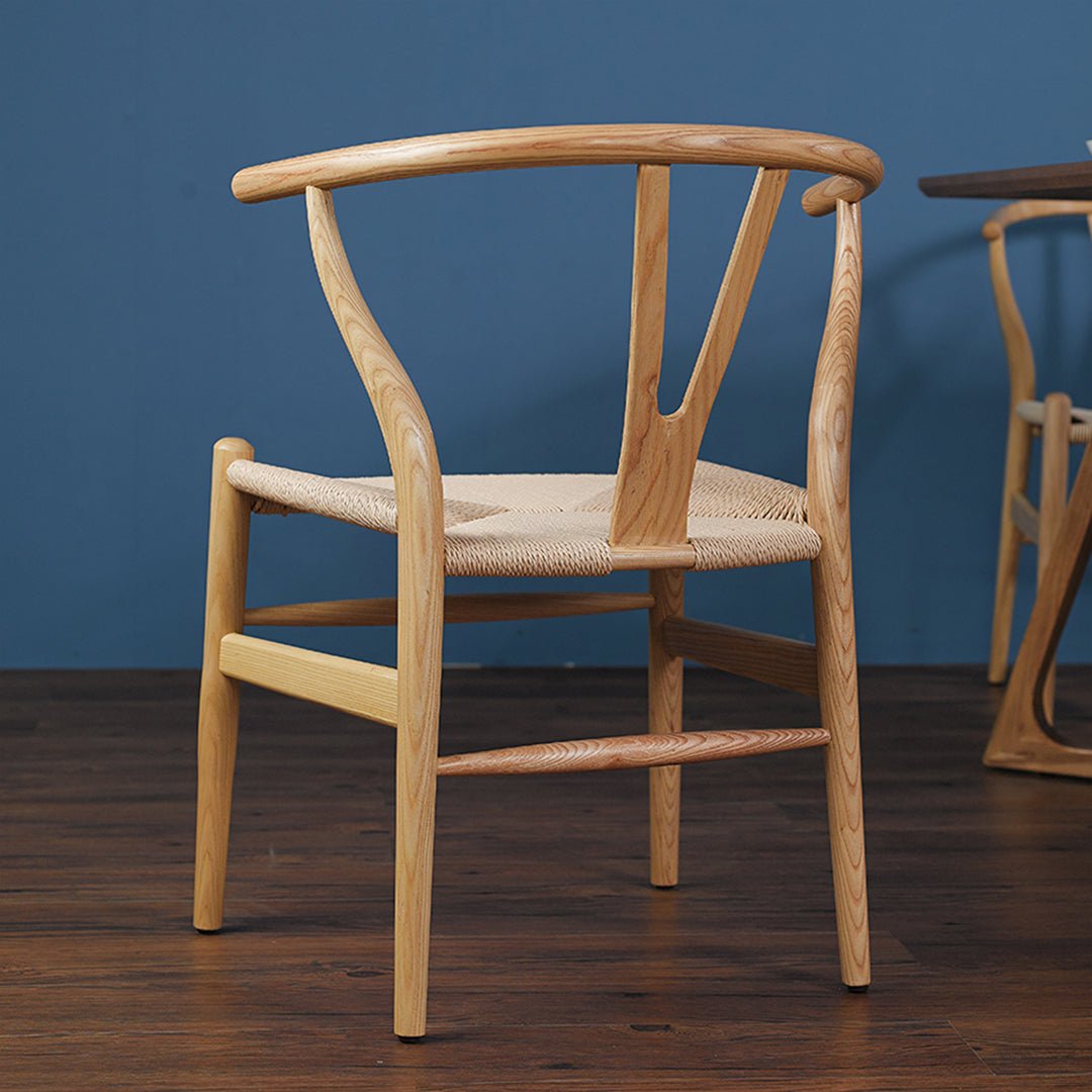 Gupta Dining Chair, Solid Wood & Rattan, Oak - Joe’s Haven
