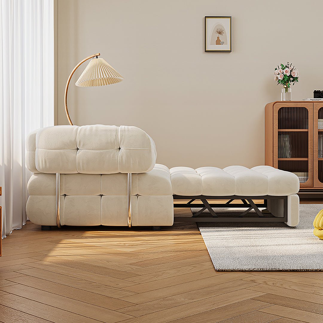 Rojas Single Sofa Bed, Armchair Sofa Bed, Cream - Joe’s Haven