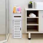 Small Bathroom Cabinet White 3 Tier Freestanding Tissue Box Storage Ejoyous - Joe’s Haven