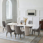 Costanza Dining Table, Sintered Stone, White - Joe’s Haven