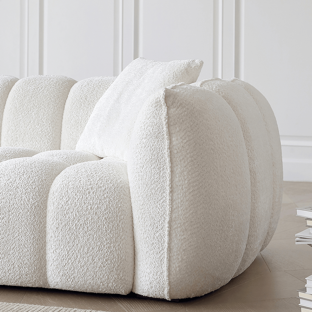 Oxley Pumpkin Single Seater Sofa, Armchair, White - Joe’s Haven