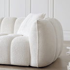 Oxley Pumpkin Single Seater Sofa, Armchair, White - Joe’s Haven